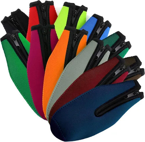 Vista 7 de Funda aislante para botellas de cerveza de diferentes colores. Chaquetas para botellas con cremallera. Mantiene la cerveza fría y las manos