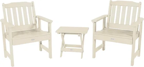 Vista 9 de Highwood AD-KITCHGL1-BKE Lehigh (2) sillas de jardín con mesa auxiliar plegable, color negro
