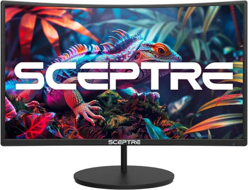 Vista 16 de Sceptre - Monitor curvo de 24 pulgadas, 75Hz, LED, para videojuegos, Full HD, 1080P, HDMI, VGA, con altavoces, montaje de pared VESA listo