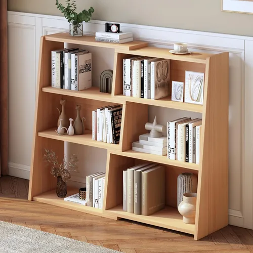 Vista 9 de IOTXY Estantería de madera extensible – Estantería con 3 niveles en escalera, baja y corta, para espacios pequeños o esquinas, negra, L Negro