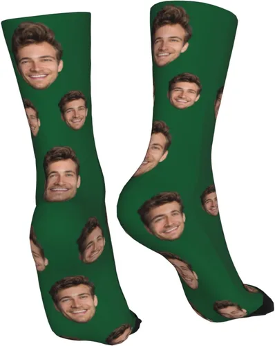 Vista 2 de Calcetines personalizados con foto para hombres y mujeres, calcetines personalizados con imagen unisex, calcetines con caras en ellos personalizados