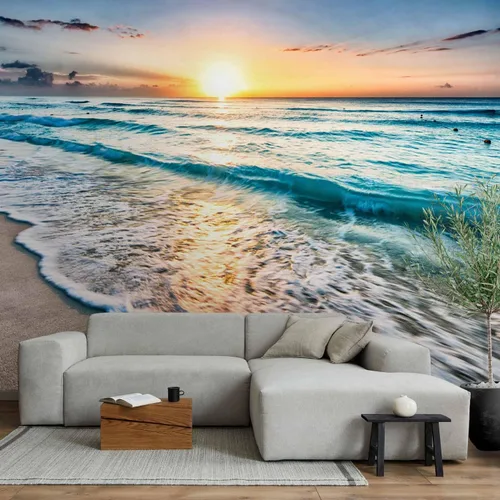 Vista 2 de artgeist Mural de Pared Playa y Mar 77x55 pulgadas - Papel Tapiz Autoadhesivo Despegable y Pegable Removible Adhesivo Grande Lámina Decoración