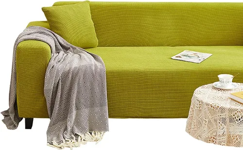 Vista 10 de Konsilsa Funda elástica para sofá, funda completa antideslizante, resistente al desgaste, universal, color sólido, lavable, protector de muebles