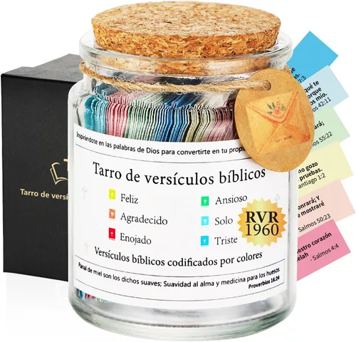 Vista 13 de Tarro de versículo bíblico, frasco de versículos bíblicos, regalos