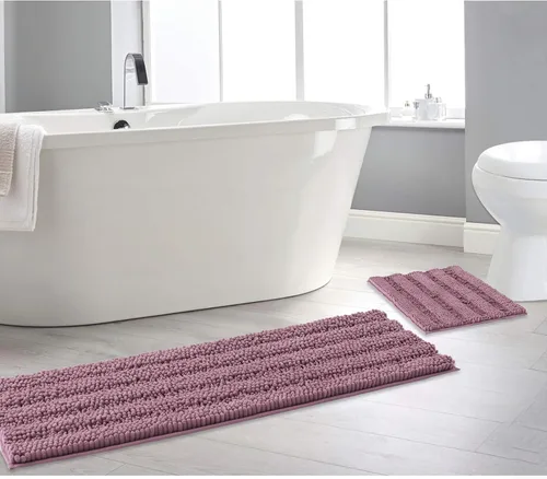 Vista 33 de NICETOWN Tapete negro para baño, antideslizante, suave, absorbente de agua, tapete de bajo perfil para entrada, tapete para vestíbulo, puerta