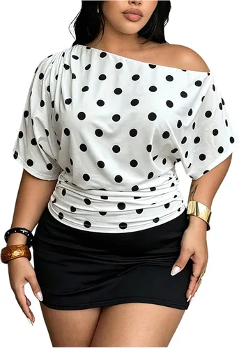 Vista 9 de SweatyRocks Women's Off The Shoulder Tops Asymmetrical Summer Going Out Top Negro