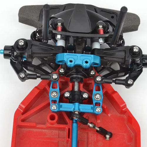 Vista 4 de Juego de dirección de manivela de rodamiento de bolas de aleación de aluminio RC para piezas de actualización Tamiya TT-02 TT02-B
