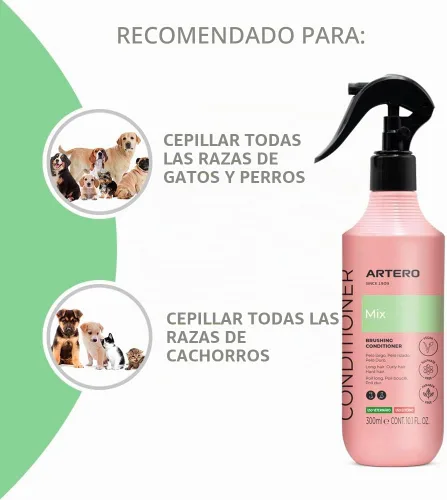 Vista 3 de Artero Mix - Acondicionador sin enjuague para perros, 10.1 fl oz (300 ml)
