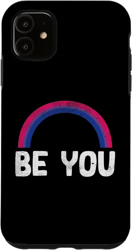 Vista 5 de Funda de regalo para iPhone 14 Pro You Be Rainbow Bisexual Pride VIntage Bi Flag LGBTQ