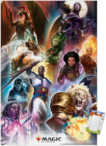 Vista 12 de Trends International Magic: The Gathering - Póster de pared de cuadrícula, 14.72 x 22.37 pulgadas, versión enmarcada de madera de granero