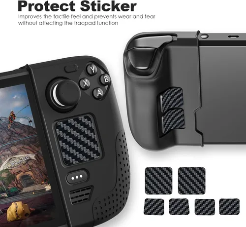 Vista 7 de Funda protectora de silicona para cubierta de vapor con accesorios, protector de 2 partes ultraligero y suave de 2 partes y agarres para el pulgar