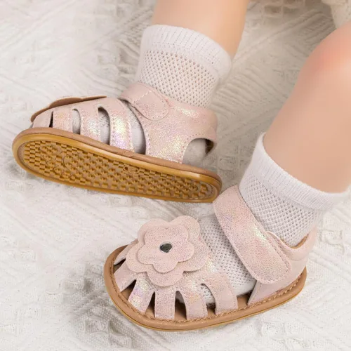 Vista 124 de Meckior Sandalias de verano con punta abierta y suave de piel sintética para bebés y niñas pequeñas