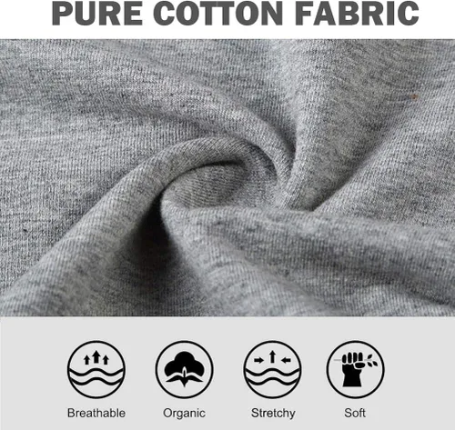 Vista 4 de UMMISS - Ropa interior de algodón de cintura alta para mujer cobertura completa suave cómoda multi paquete