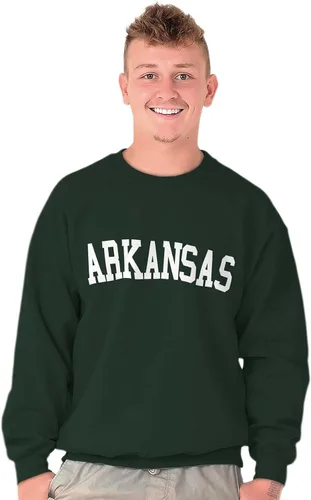 Vista 4 de Arkansas Athletic Estudiante Vacaciones para Hombre Sudadera de Tripulación