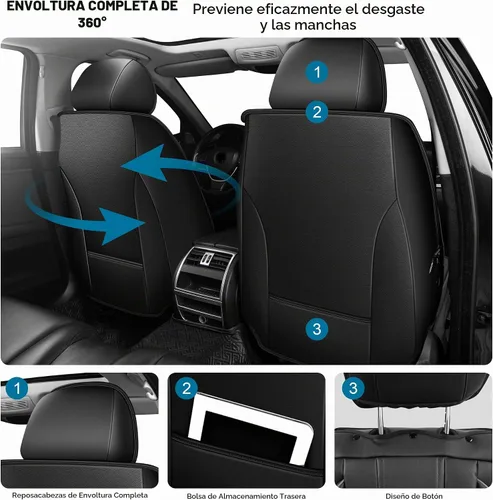 Vista 3 de DISUTOGO - Fundas de asiento para Dodge Charger 2007-2026 (5 asientos, línea roja)