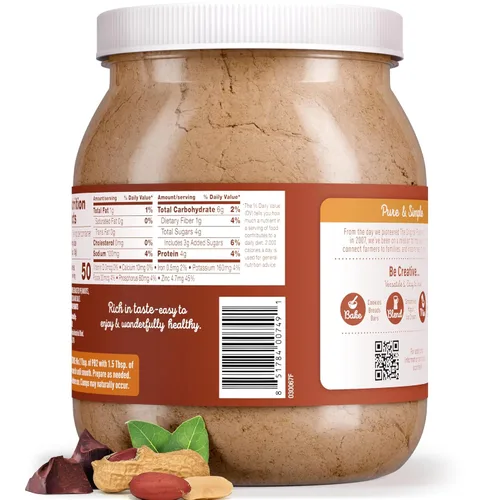 Vista 9 de PB2 Mantequilla de cacao de chocolate en polvo con cacao – 0.14 oz de proteína, 90% menos grasa, certificado sin gluten, solo 50 calorías por