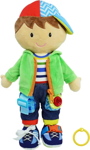 Vista 14 de June Garden Dressy Friends Belle de 15.5 pulgadas, muñeca de peluche educativa para niños y niños pequeños de 2 años en adelante, juguete suave