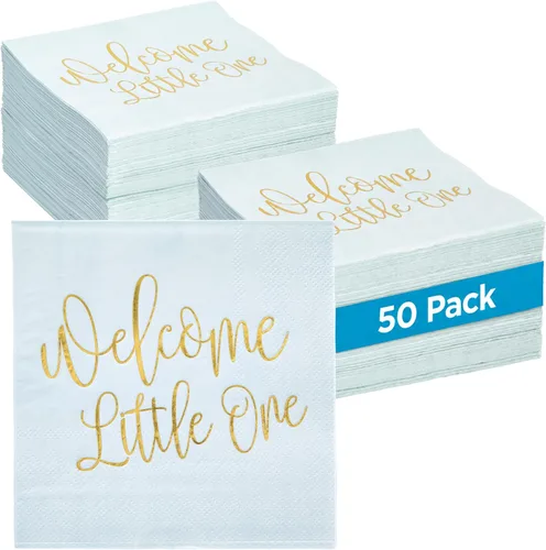 Vista 21 de BLUE PANDA Servilletas de 30 cumpleaños – 5 x 5 pulgadas, 3 capas, 50 unidades, negro y dorado – Servilletas estampadas con texto en inglés «Cheers