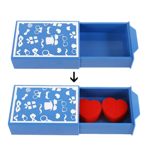 Vista 9 de Truco de caja de cajones Cajas vacías para niños - Maravillosa caja de artículos de producción Caja apareciendo corazón de esponja para niños