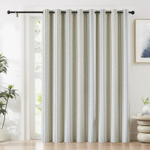 Vista 15 de Melodieux Cortinas bohemias 80% opacas de 63 pulgadas de largo para dormitorio, sala de estar, oscurecimiento de sala de estar, cortinas