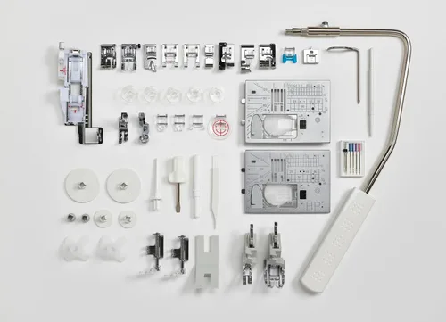 Vista 7 de Elna eXcellence 790 Pro - Máquina de coser y acolchar con construcción de aluminio completa, plataforma sin costuras de 13 pulgadas, velocidad