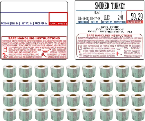 Vista 8 de Labels LST-8000 - Báscula de impresión térmica de 12 rollos, 12,000 etiquetas, compatible con CAS LP-1000 CL-5000 CL-5500 CL-7200, Easy Weigh