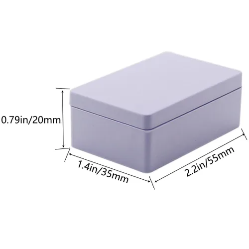 Vista 2 de Zulkit 12 cajas de proyecto de plástico ABS para proyectos eléctricos, caja de conexiones pequeña, color blanco, 2.17 x 1.28 x 0.79 pulgadas