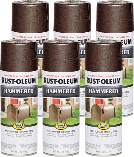 Vista 28 de Rust-Oleum 7215830 – Pintura en aerosol con efecto martillado para prevención del óxido, 12 oz (340 g), color negro
