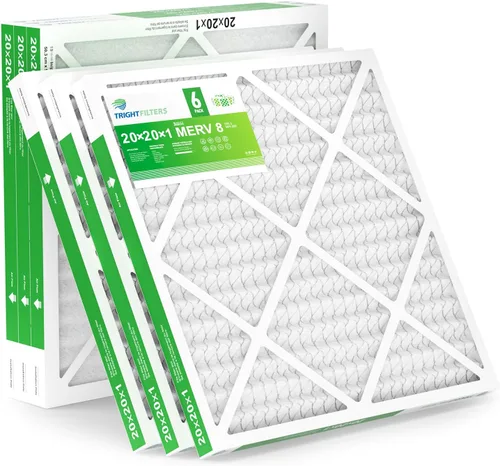 Vista 21 de TRIGHTFILTERS - 6 filtros de aire de 10x10x1, filtros plisados MERV 8 duraderos para hogar HVAC AC, filtros de aire acondicionado compactos