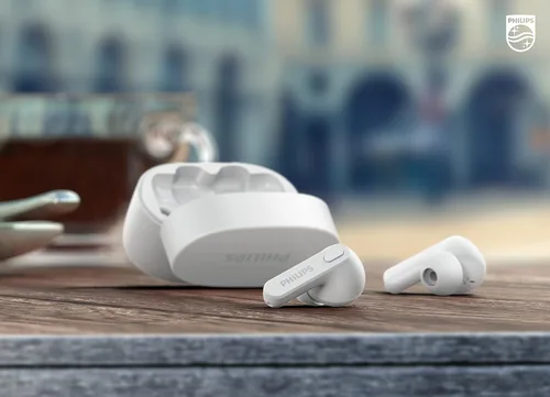 Vista 5 de PHILIPS T2206 Auriculares inalámbricos con resistencia al agua IPX4 y estuche de carga súper pequeño Blanco ártico