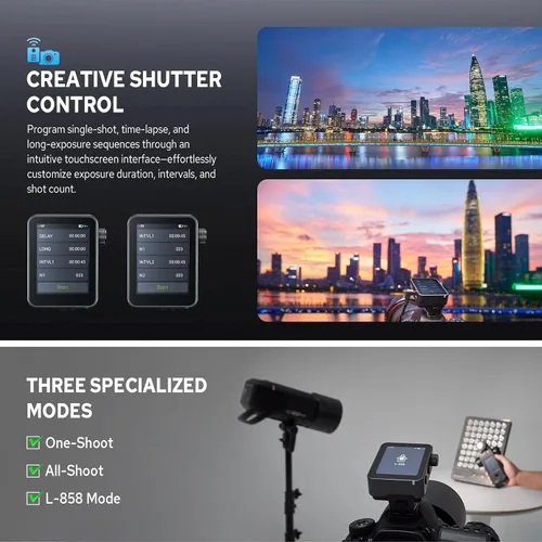 Vista 7 de GODOX X3 Pro S X3Pro-S TTL - Disparador de flash inalámbrico para Sony, transmisor de flash con pantalla táctil inalámbrica de 2.4G, compatible