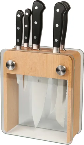 Vista 9 de Mercer Culinary Juego de cuchillos magnéticos Renaissance Board de 6 piezas, 11 3/8 x 9 pulgadas, acero inoxidable