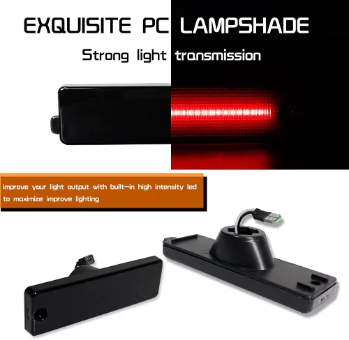 Vista 2 de Kit de lentes ahumadas de luces LED rojas completas compatibles con luces laterales de parachoques trasero Chevy Camaro 1993-2002
