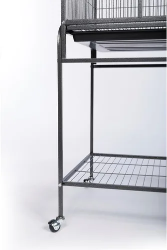 Vista 4 de Prevue Pet Products Jaula de hierro forjado con soporte, color negro Hammertone