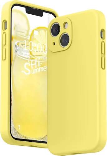 Vista 23 de SURPHY Funda compatible con iPhone 13 Mini con protector de pantalla, (protección de cámara y forro de microfibra suave), funda de silicona líquida