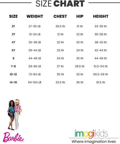 Vista 7 de Barbie Paquete de 3 camisetas para niñas de niños pequeños a grandes