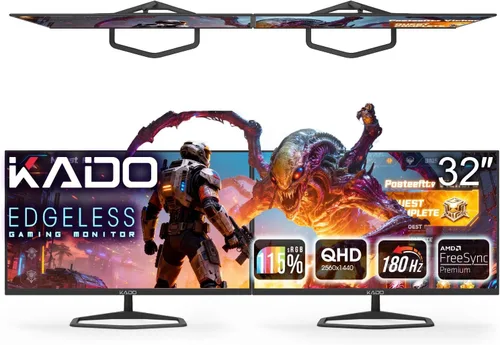 Vista 10 de Kado 2-Pack 24.5" 165Hz 1ms 1920x1080 Pantalla plana FHD Monitor de computadora