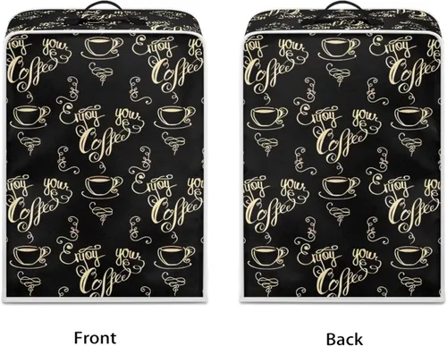 Vista 203 de Funda para cafetera, poliéster, azul, se adapta a la mayoría de máquinas de café estándar, protector resistente al polvo, huellas dactilares Playa