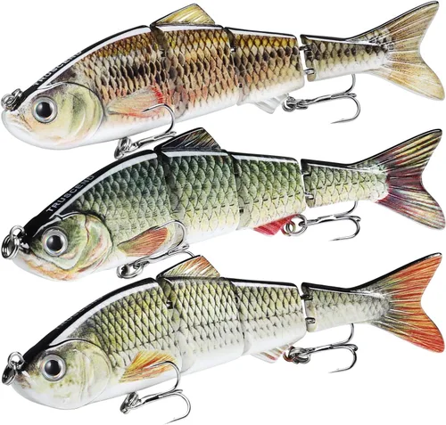 Vista 17 de TRUSCEND Swimmax - Señuelos de pesca realistas para agua salada y agua dulce, para trucha lucioperca, lucio, salmón azul, cebo, pesca de lubina
