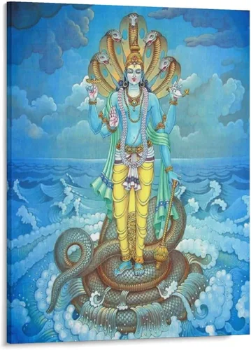 Vista 24 de Póster artístico con texto en inglés «Lord Shiva And His Family» («Lord Shiva And His Family») - Póster decorativo moderno para decorar la pared