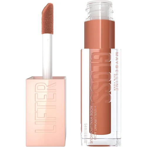 Vista 9 de Maybelline Lifter Gloss, Brillo de Labios Hidratante con Ácido Hialurónico, Alto Brillo para Labios Más Llenos, Perla, Perla Plateada Transparente