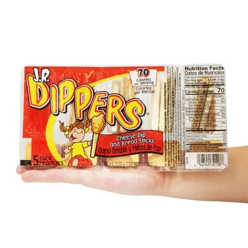Vista 4 de J.R. Dippers - Aperitivos de salsa de queso y palitos de pan (2 paquetes), 2 paquetes