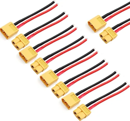 Vista 6 de 5 pares de conectores EC3 macho y hembra con cable de plátano de 14AWG de silicona de 10 cm para batería Lipo de RC (Paquete de 5)