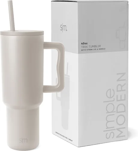 Vista 2 de Simple Modern Vaso de 40 onzas con asa, tapa de popote y vaso de 40 onzas con asa y tapa para popote