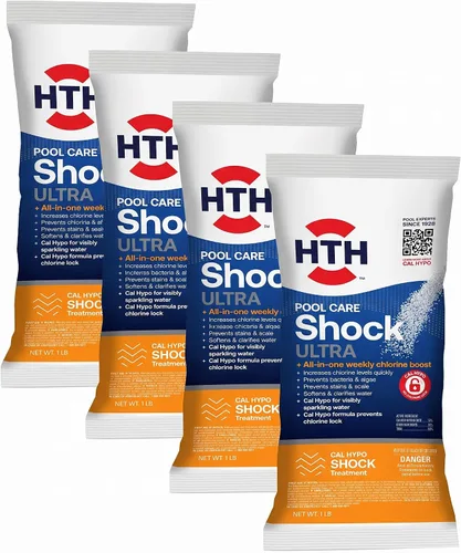 Vista 2 de HTH 52031 Pool Care Shock, clorador de piscina aumenta los niveles de cloro, fórmula Cal Hypo, 13.3 onzas (paquete de 2)