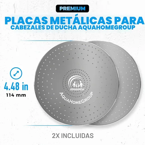 Vista 4 de AquaHomeGroup - Placas rociadoras para cabezal de ducha, paquete de 2, restaura el flujo de agua replacement spray plates, 2-pack, restores shower