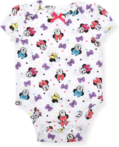 Vista 6 de Disney Minnie Mouse Fabulous - Paquete de 5 mamelucos para niñas recién nacidas, bebés y bebés
