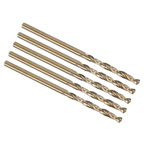 Vista 314 de PATIKIL Broca Jobber de 0.039 in, vástago recto M35 cobalto 5% acero de alta velocidad 135° acabado dorado para metal duro de acero inoxidable - 2