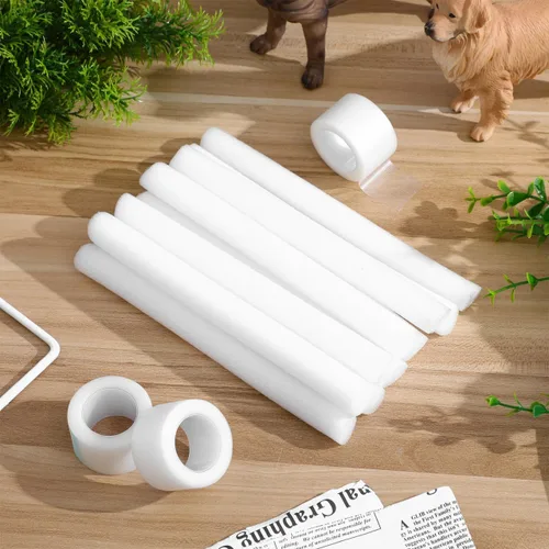 Vista 2 de POPETPOP - Kit de 10 varillas de espuma para orejas de perro, con 3 rollos de cintas adhesivas, accesorios de apoyo para cachorros, soporte de pie