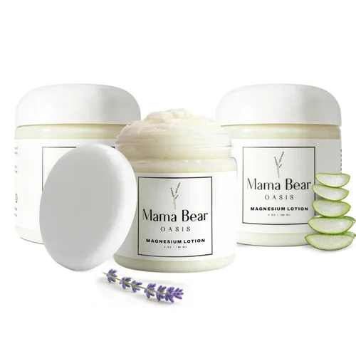 Vista 8 de Mama Bear Oasis Loción - Crema de Magnesio - Loción de Magnesio con Lavanda - Incluye Árnica, Vitamina B6, Aloe Vera (Paquete de 1)